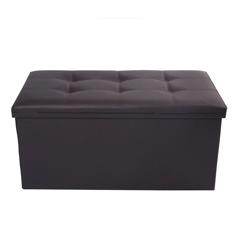 OTTOMAN STORAGE BOX - BROWN - 76* 37.5* 37.5 CM