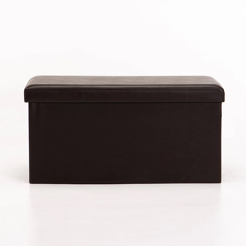 OTTOMAN STORAGE BOX - BROWN - 76* 37.5* 37.5 CM