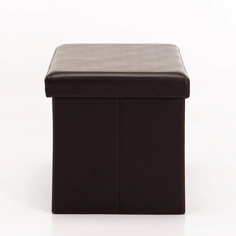 OTTOMAN STORAGE BOX - BROWN - 76* 37.5* 37.5 CM