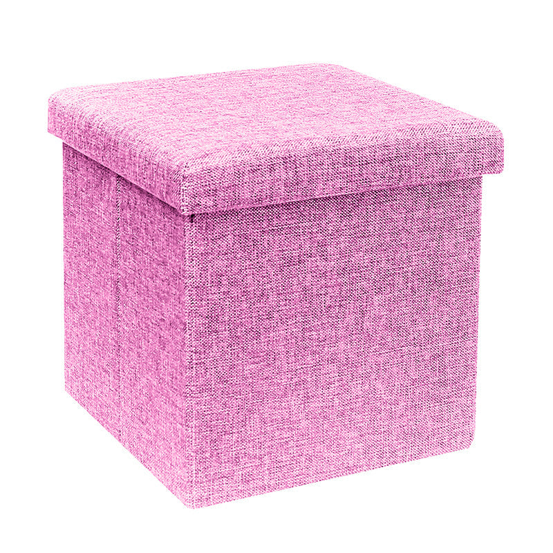 OTTOMAN STORAGE BOX - PINK - 37 * 37 * 37 CM