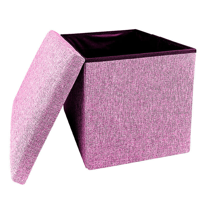 OTTOMAN STORAGE BOX - PINK - 37 * 37 * 37 CM