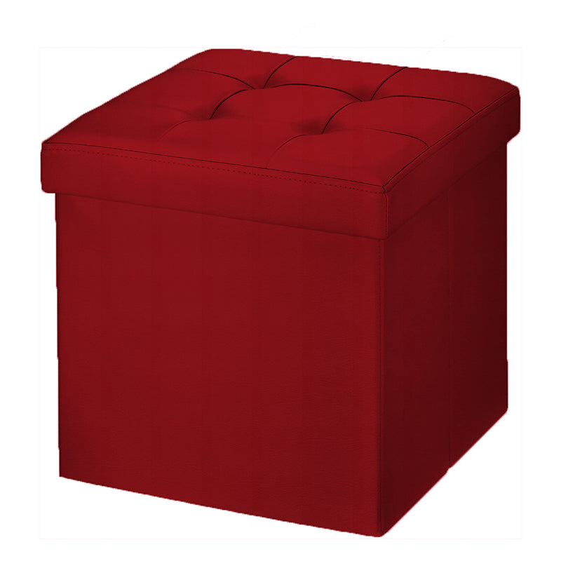 OTTOMAN STORAGE BOX - RED - 33 * 33 * 33 CM