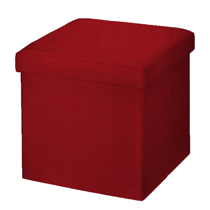 OTTOMAN STORAGE BOX - RED - 33 * 33 * 33 CM