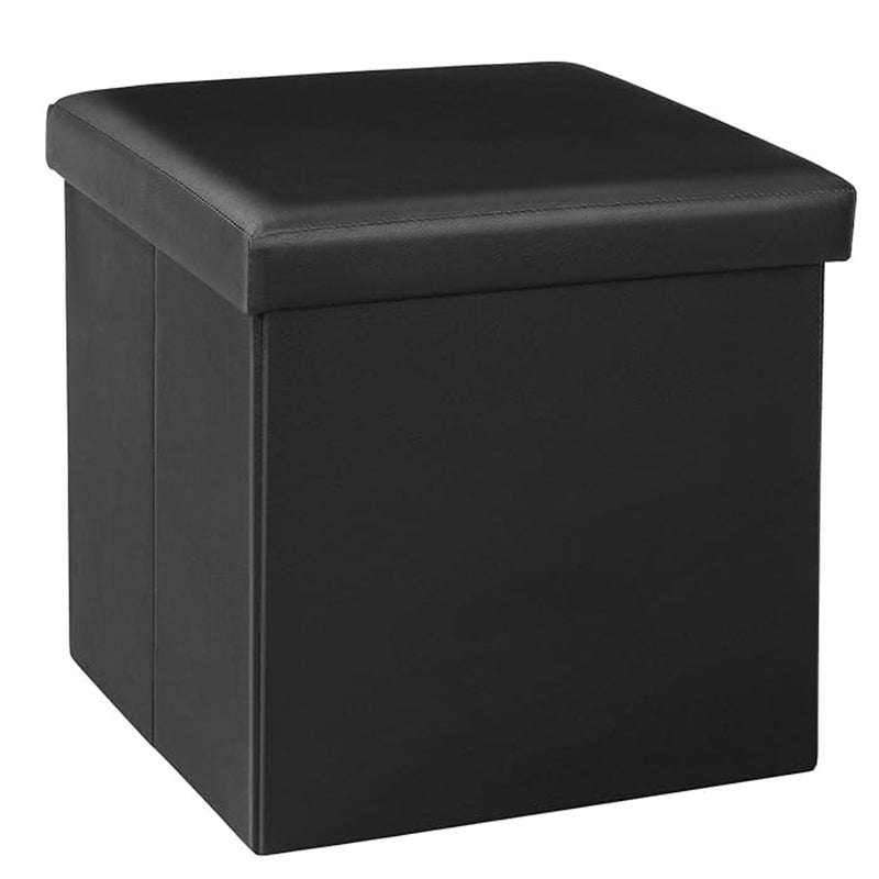 OTTOMAN STORAGE BOX - BLACK - 33 * 33 * 33 CM