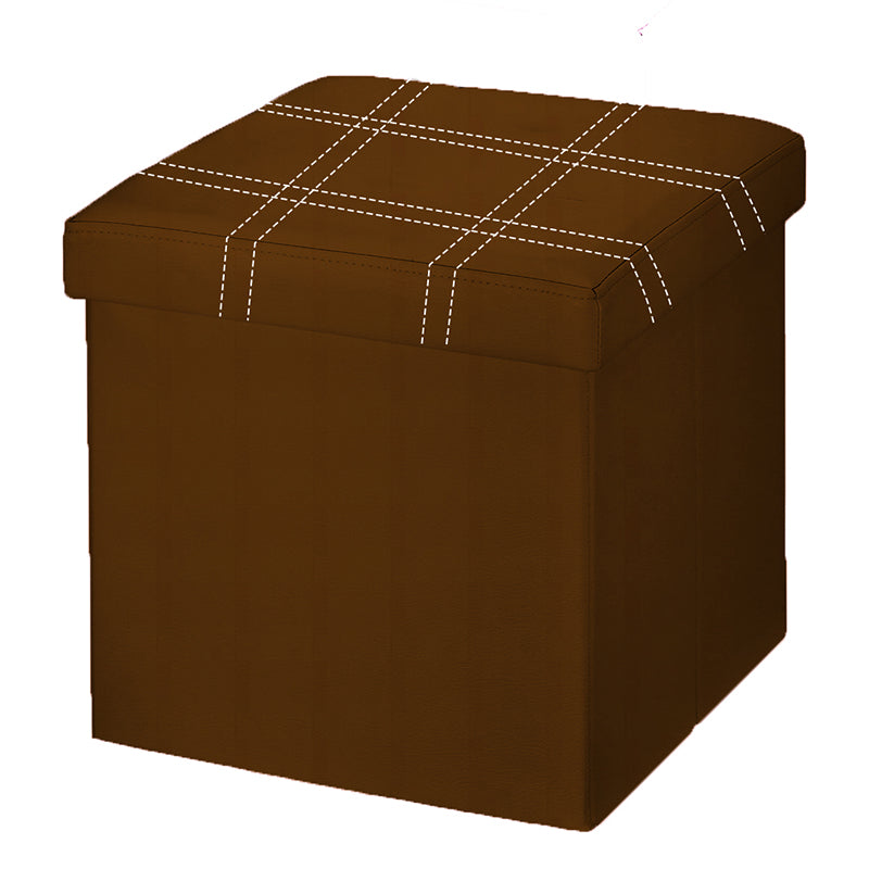 OTTOMAN STORAGE BOX - BROWN - 33 * 33 * 33 CM