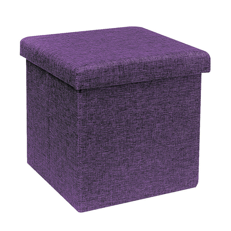 OTTOMAN STORAGE BOX - PURPLE - 39 * 39 * 39 CM