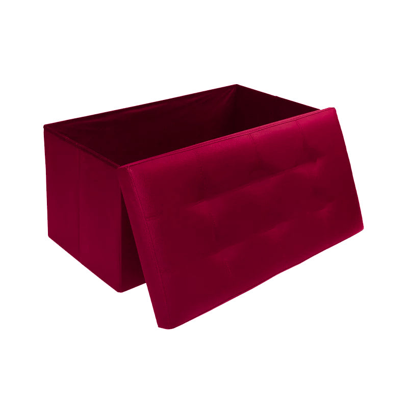 OTTOMAN STORAGE BOX - RED - 76* 37.5* 37.5 CM