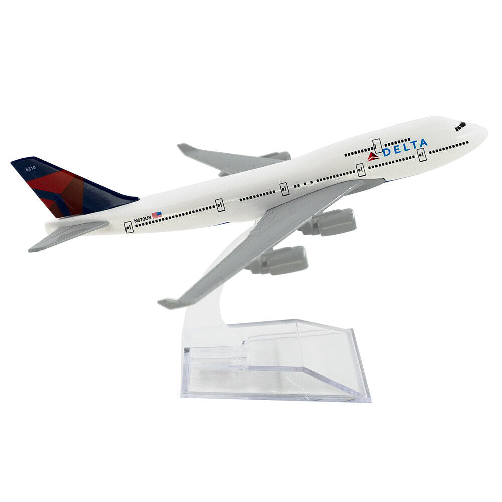 16cm Aircraft Boeing 747 Delta Airlines Model Alloy B747 Plane Toys