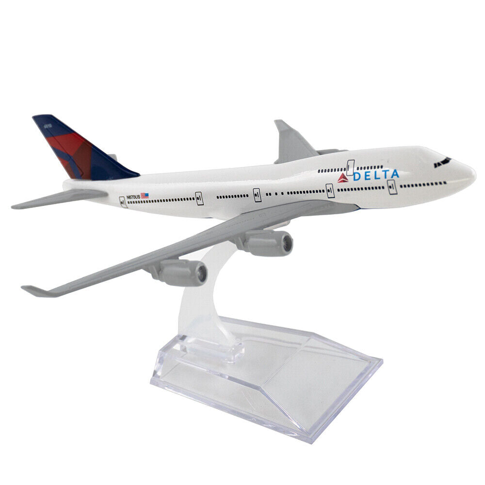 16cm Aircraft Boeing 747 Delta Airlines Model Alloy B747 Plane Toys