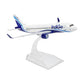 Indigo Airlines A320 16 cm Size Diecast Alloy Metal Aircraft Aeroplane Model Show Piece