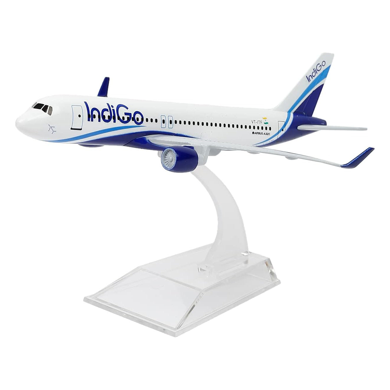 Indigo Airlines A320 16 cm Size Diecast Alloy Metal Aircraft Aeroplane Model Show Piece