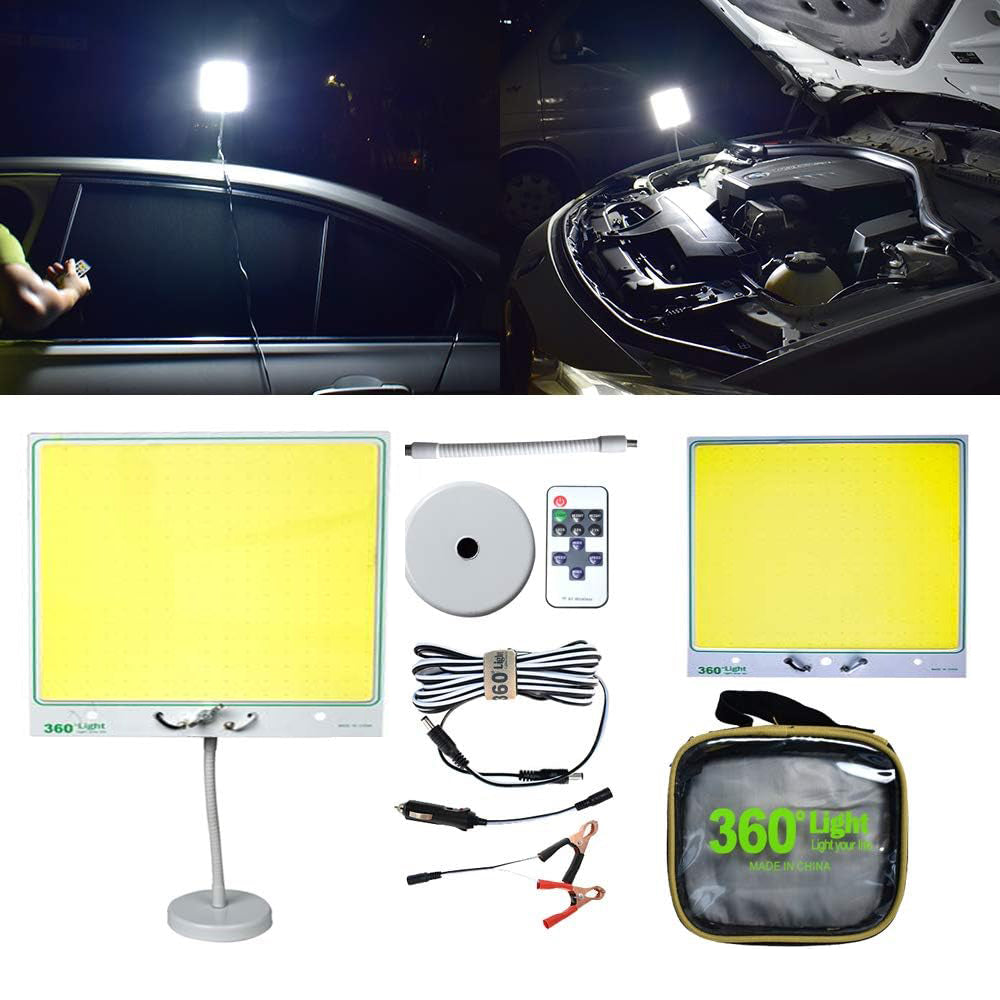 360° Light LED Car Work Light with Adjustable Magnetic Rod Super Bright Portable Waterproof Outdoor Camping Spotlights