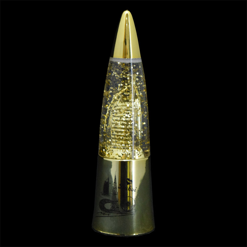 BURJ AL ARAB GOLDEN GLITTER LAMP - GOLDEN - 4 *4 * 13 CM
