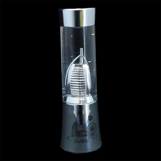 BURJ AL ARAB SILVER GLITTER LAMP - SILVER - 3.5 * 3.5 * 13 CM