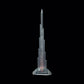 Burj Khalifa 3D laser engraved etched crystal Dimensions: 15 * 6 * 6 CM