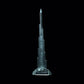 Burj Khalifa 3D laser engraved etched crystal Dimensions: 80 * 18 * 15 CM