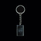 3d Laser Engraving Blank Glass 3pcs keychain