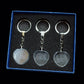 3d Laser Engraving Blank Glass 3pcs keychain