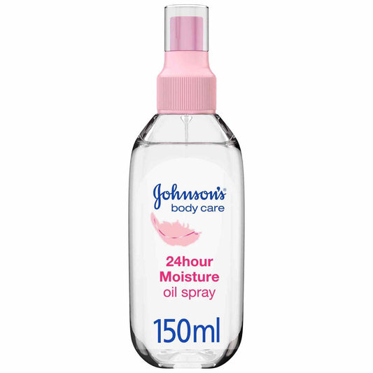 Johnson's Body Oil Spray, 24 HOUR Moisture, 150ml