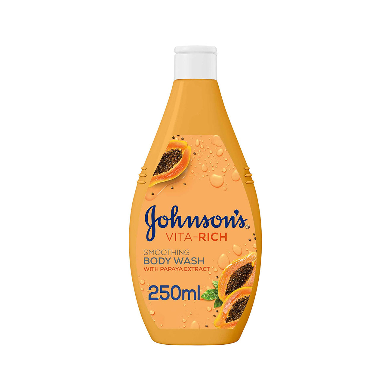 Johnson'S Body Wash - Vita-Rich, Smoothing Shower Gel, Papaya, 250Ml