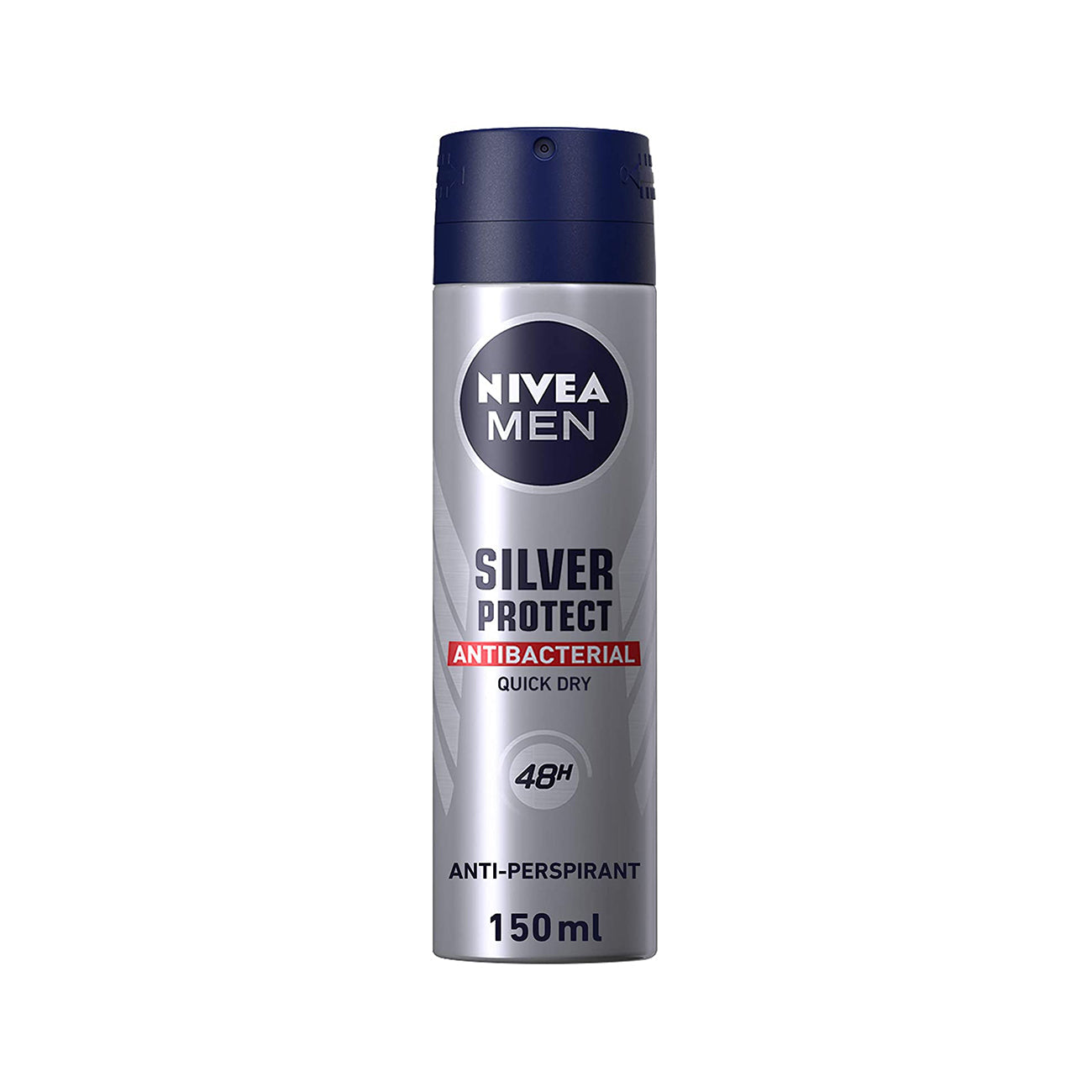 NIVEA MEN Antiperspirant Spray for Men, Silver Protect Antibacterial Protection, 150ml