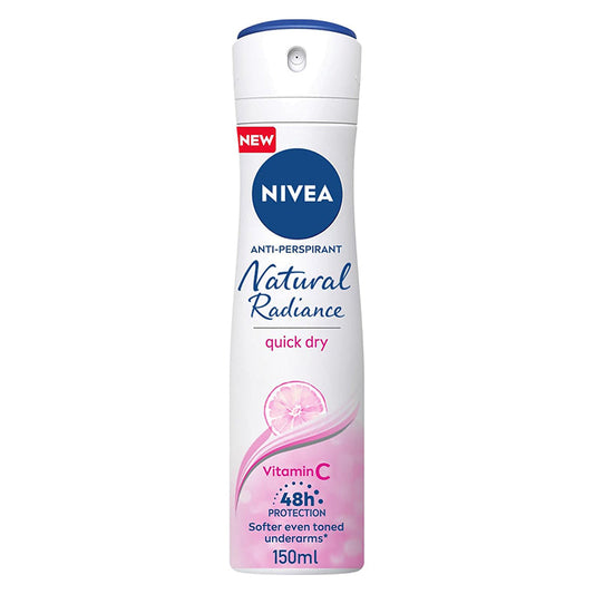 NIVEA Antiperspirant Spray for Women, 48h Protection, Natural Radiance, 150ml