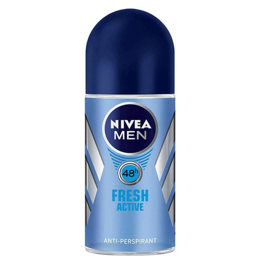 NIVEA MEN Antiperspirant Roll-on for Men, Fresh Active Fresh Scent, 50ml