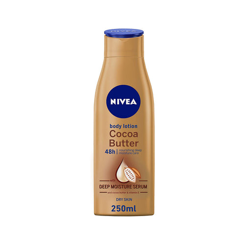 NIVEA Body Lotion Dry Skin, Cocoa Butter Vitamin E, 250ml