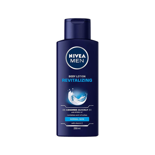 NIVEA MEN Body Lotion for Me, Revitalizing Vitamin E, Normal Skin, 250ml