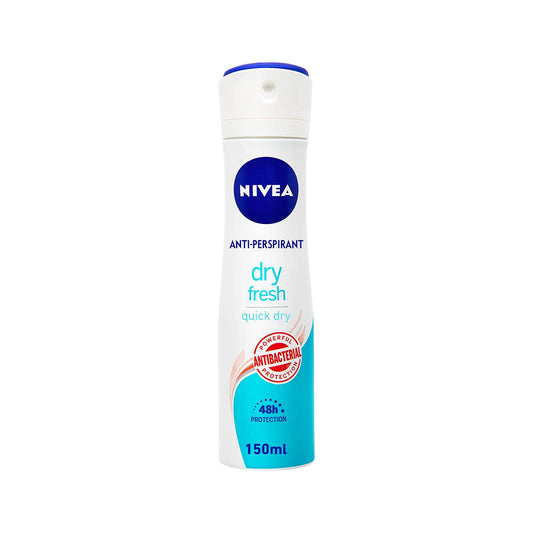 NIVEA Antiperspirant Spray for Women, Dry Fresh Antibacterial Protection, 150ml