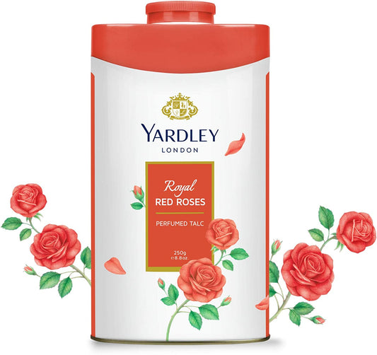 Yardley London Perfumed Talc, Red Roses, 250 G