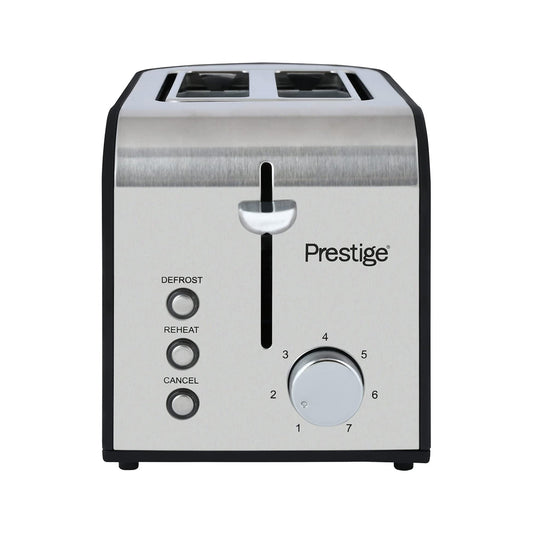 Prestige 2 Slice Stainless Steel Toaster, Silver