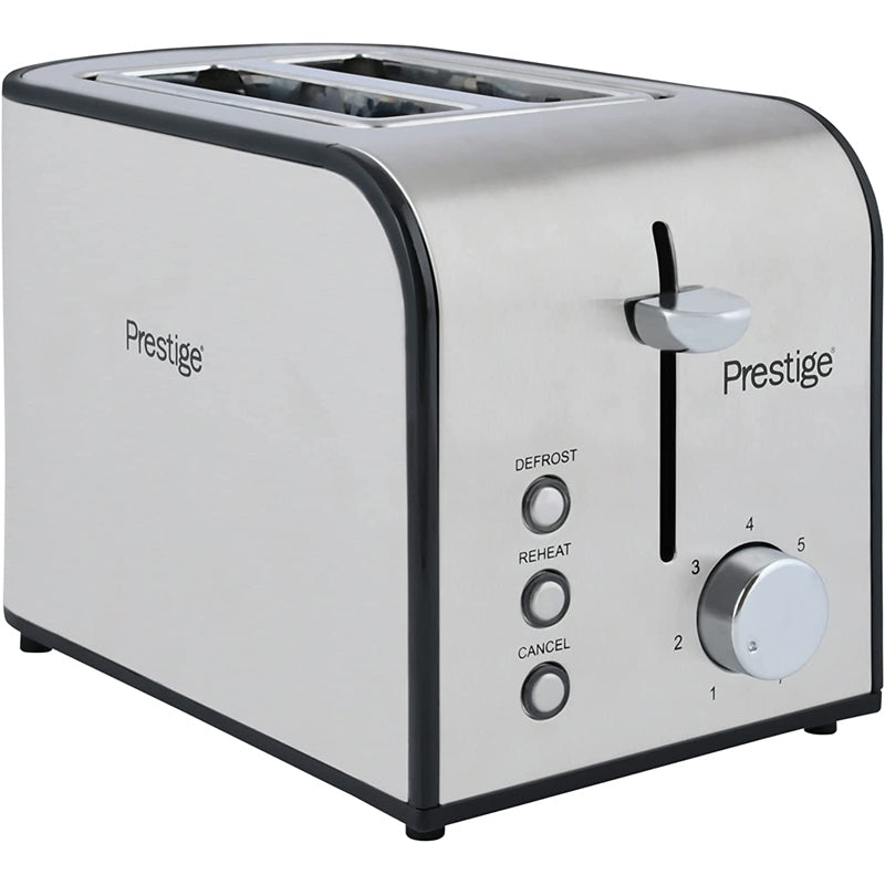 Prestige 2 Slice Stainless Steel Toaster, Silver