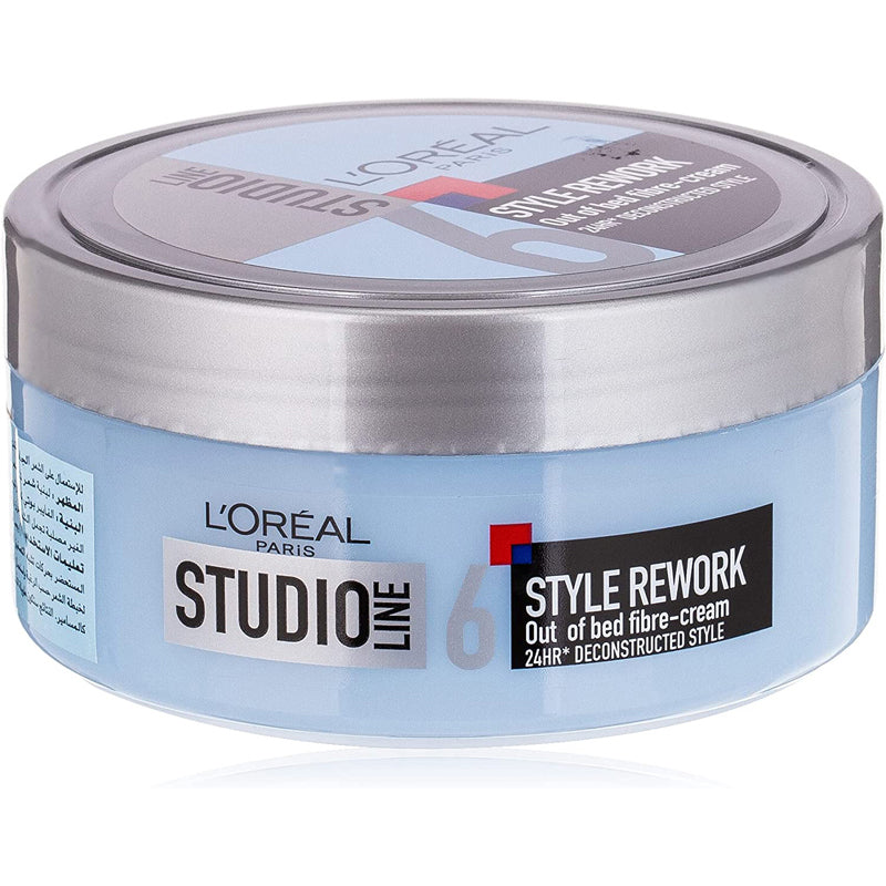 L'Oreal Paris Studio Line 6 Style Rework 24hr Out of Bed Fibre-Hair Styling Cream 150 ml