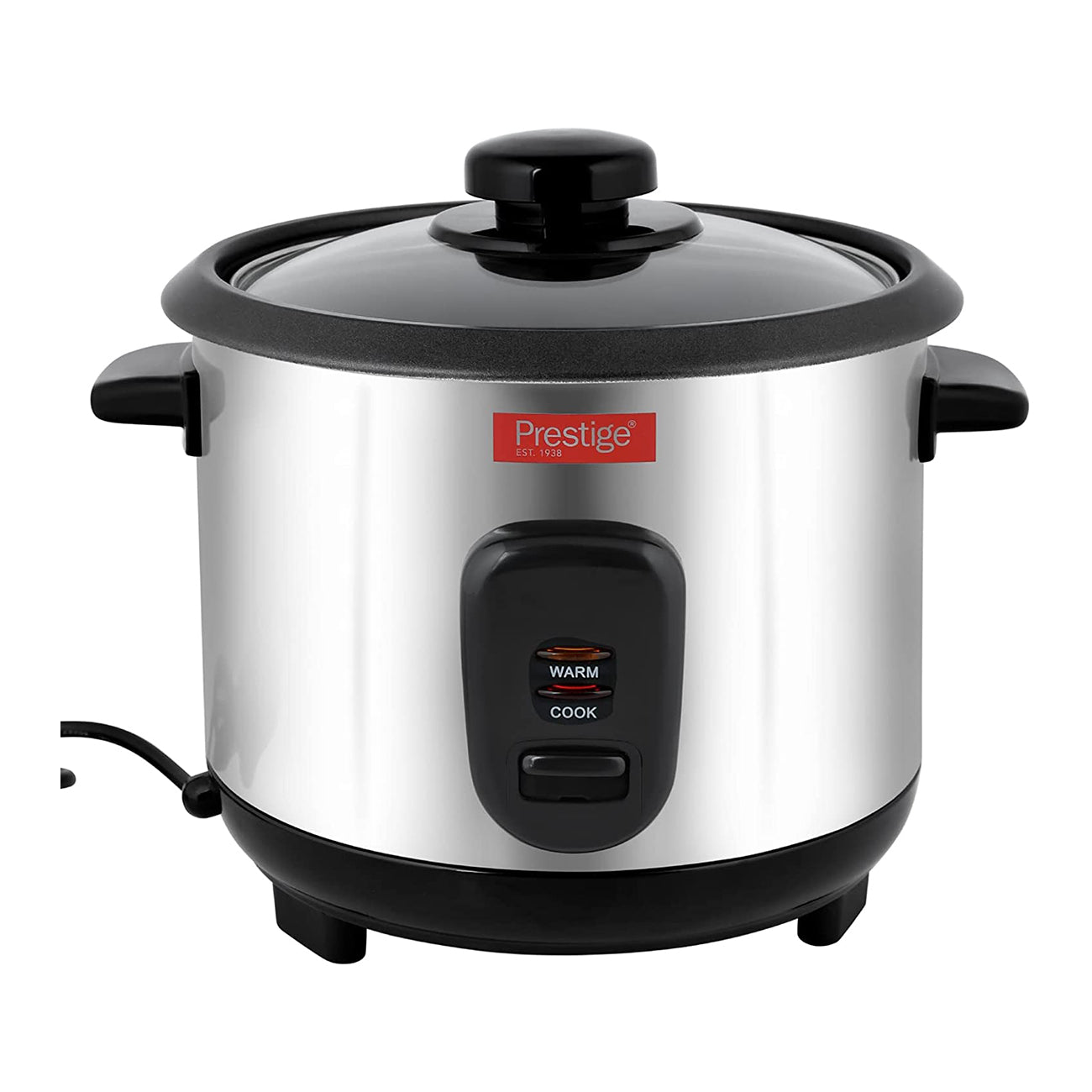 Prestige Rice Cooker, 1.2 Ltr, Stainless Steel Body, Auto Power Off And Keep Warm Function, Silver