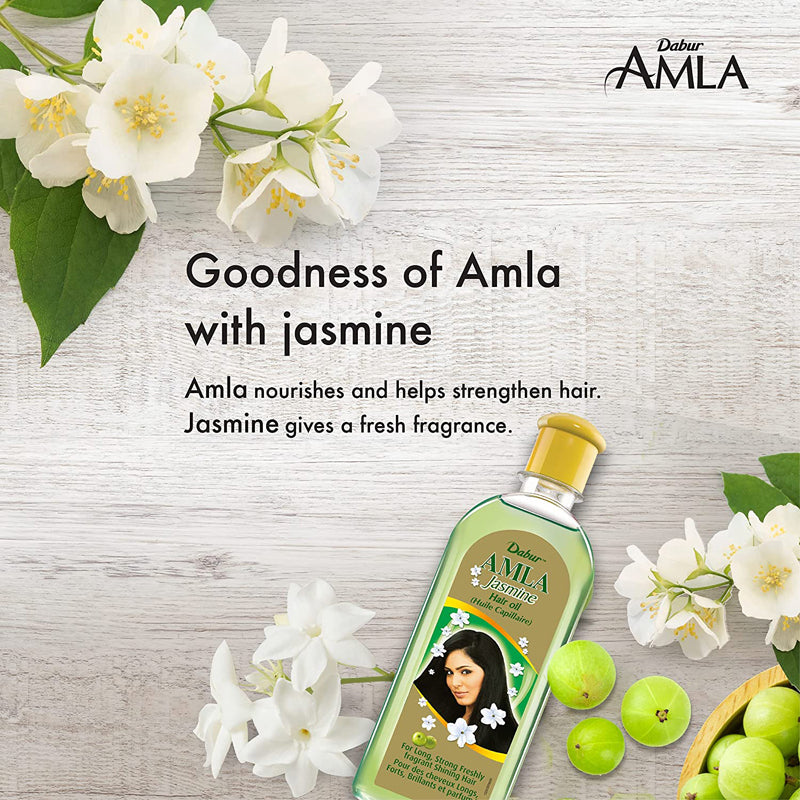 Dabur Amla Jasmine Hair Oil - For Strong, Nourished & Beautiful Colored Hair - 300 Ml