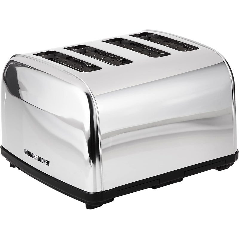 BLACK+DECKER 1800W Toaster 4 Slice 7 Stage Browning Control with Frozen Reheat, Cancel Functions, Cool Touch Stainless Steel Body, For Perfect Toasts Everyday ET304-B5 2 Years Warranty