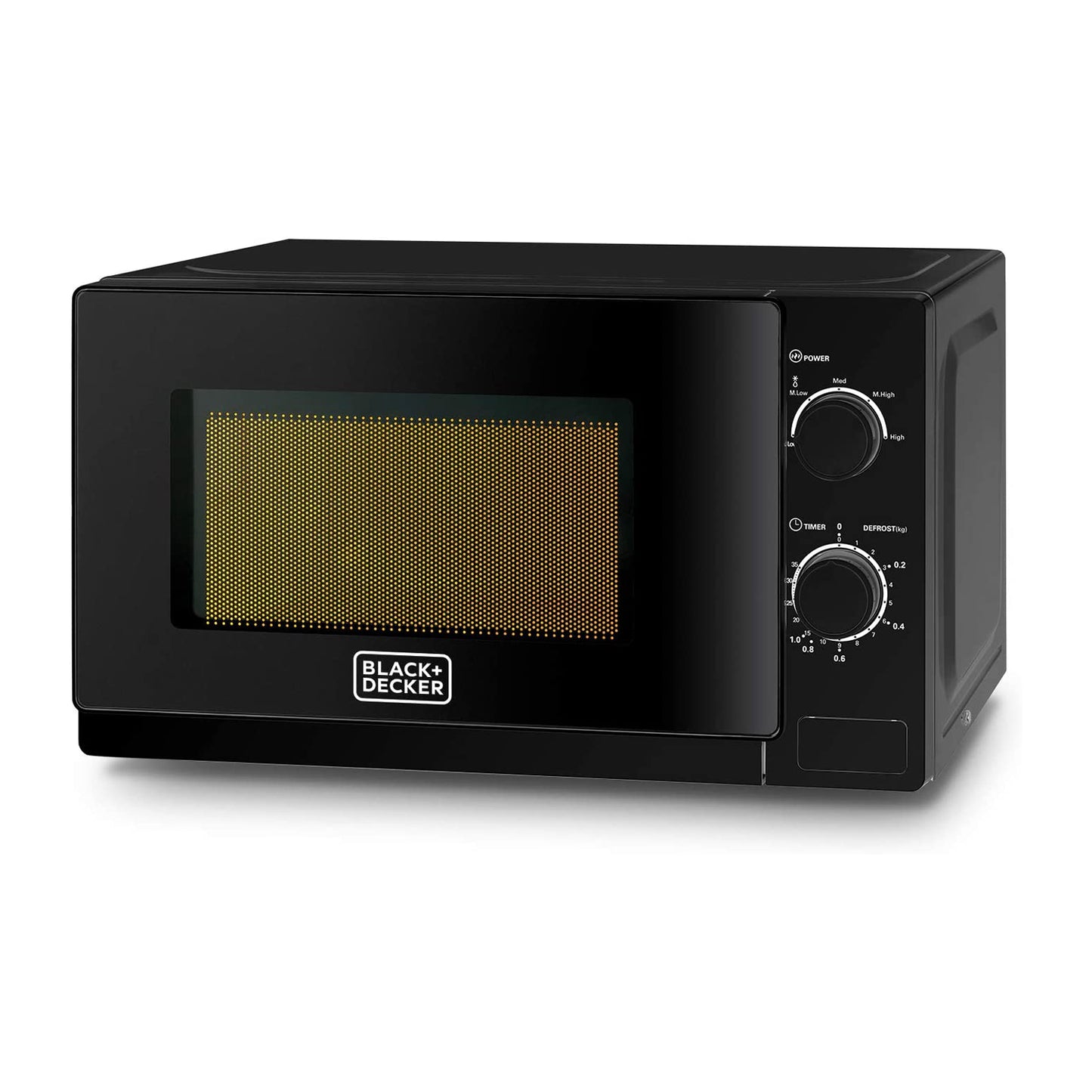 BLACK+DECKER 20L 700W Microwave Black, Multiple Timer Options, 5 Power Levels With Weight/Time, Defrost Function, Cooking End Signal For Cooking/Heating/Defrost Function MZ2020P 2 Years Warranty