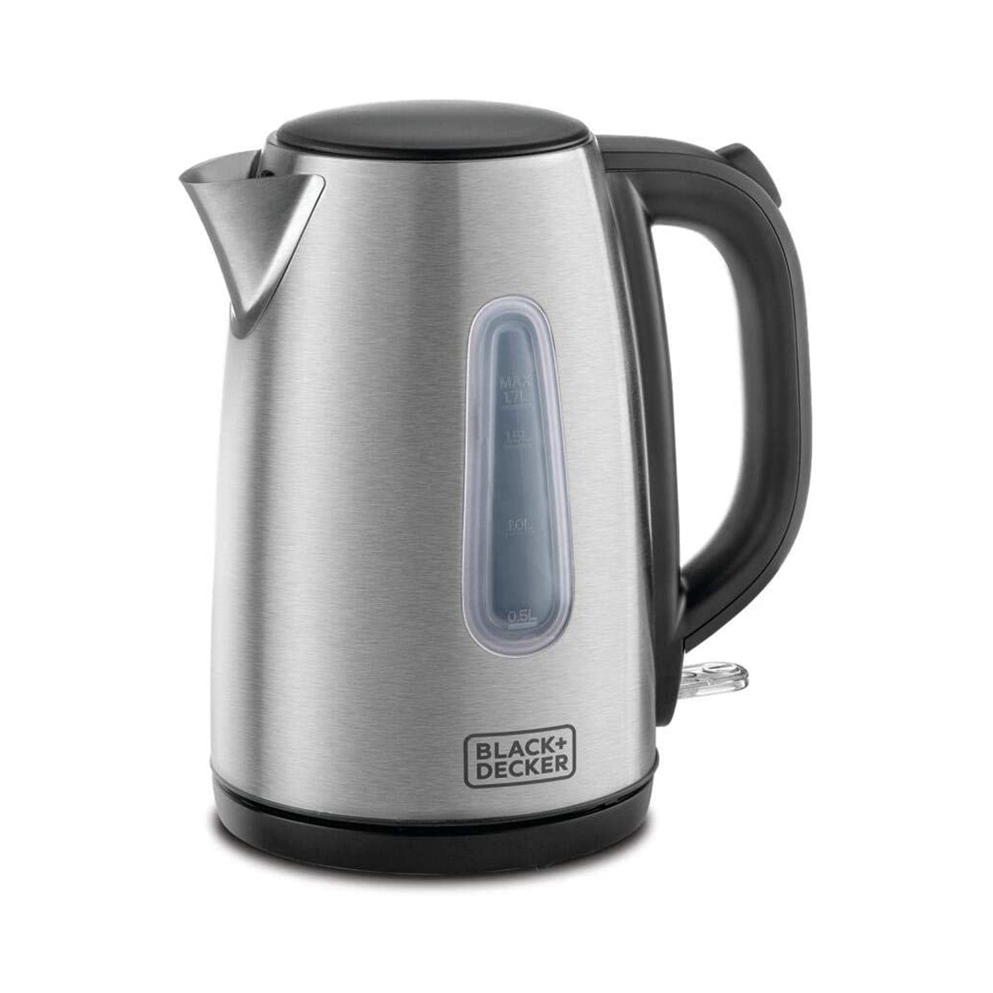 BLACK+DECKER 2200W 1.7L Cordless Electric Kettle With Water-Level Indicator, Removable Filter, Auto Shut-Off And Stainless Steel Body, Perfect for Warm Beverages JC450 2 Years Warranty