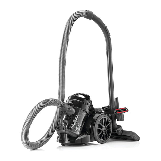 BLACK+DECKER 1480W 1.8L Corded Vacuum Cleaner 18KPa Suction Power Multi-Cyclonic Bagless Vacuum with 6 Stage Filtration, 1.5M 360-degree Swivel Hose And Washable Filter VM1480 2 Years Warranty