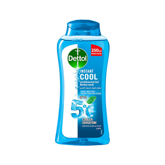 Dettol Cool Shower gel and Body wash, Menthol and Eucalyptus Fragrance, 250ml