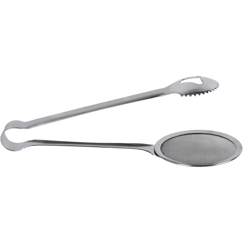 Prestige Stainless Steel Frying Tong Cum Strainer, Silver