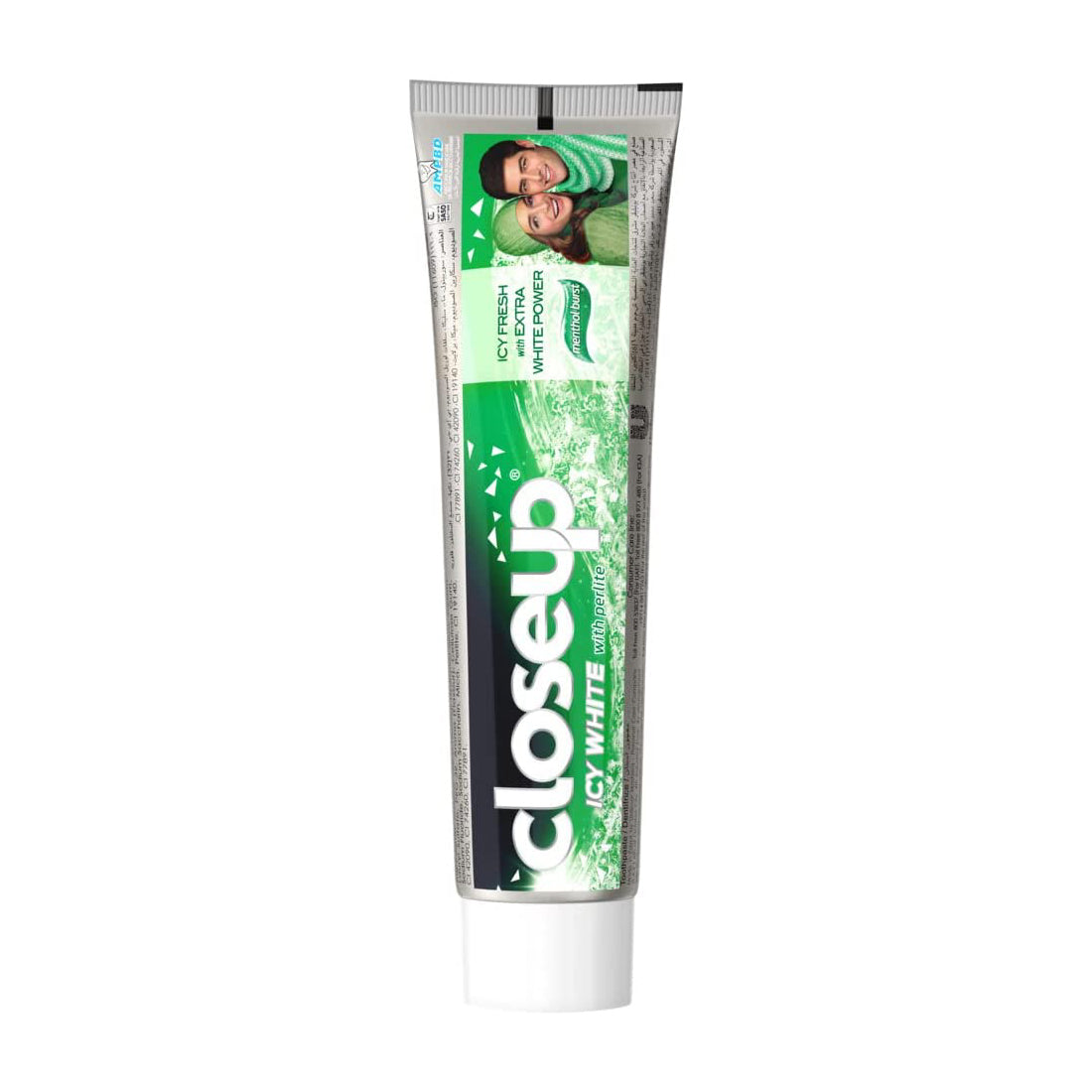 CLOSE UP Icy White Toothpaste, For Extra White Power, Menthol Burst, with Perlite, 100ml