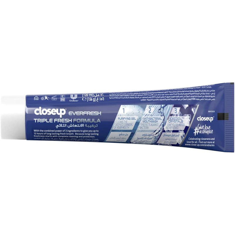 ClosEUp Triple Fresh Formula Toothpaste, Cool Breeze, 120ML
