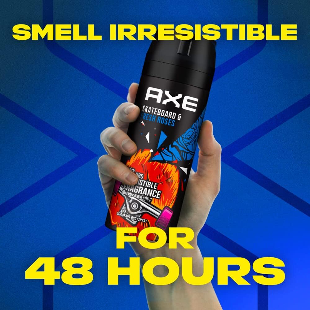 AXE Skateboard & Fresh Roses Long-Lasting Deodorant Body Spray - 150ml
