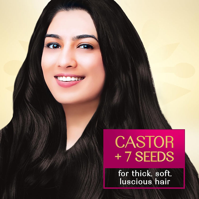 Herbsindia Castor & 7 Herbal Seeds Hair Oil With Nourish Tube | Thickens & Softens Hair | Silicone & Paraben Free | 180ml