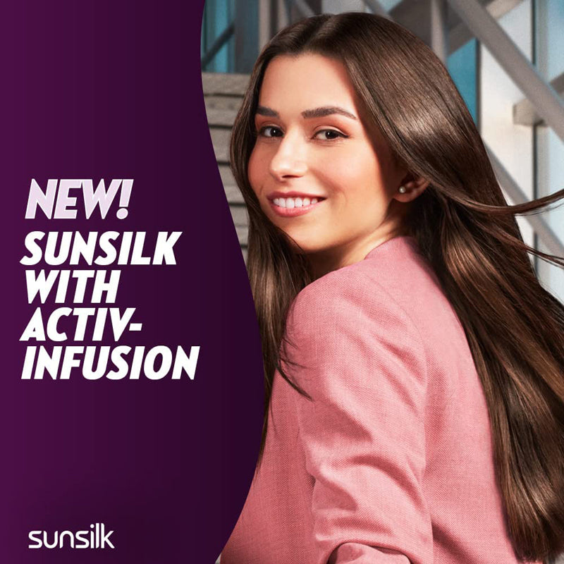 Sunsilk New Activ Infusion Stunning Black Shine Shampoo, For Long Lasting Shine, With Amla, Pearl Protein & Vitamin E 400Ml