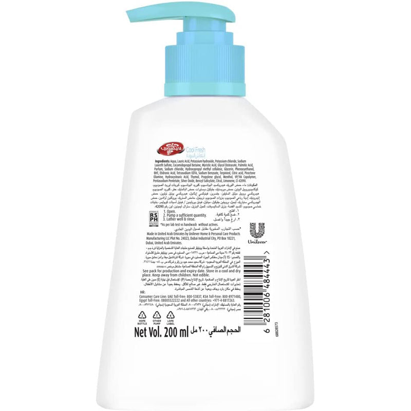 Lifebuoy Anti Bacterial Hand Wash Cool Fresh, 200ml