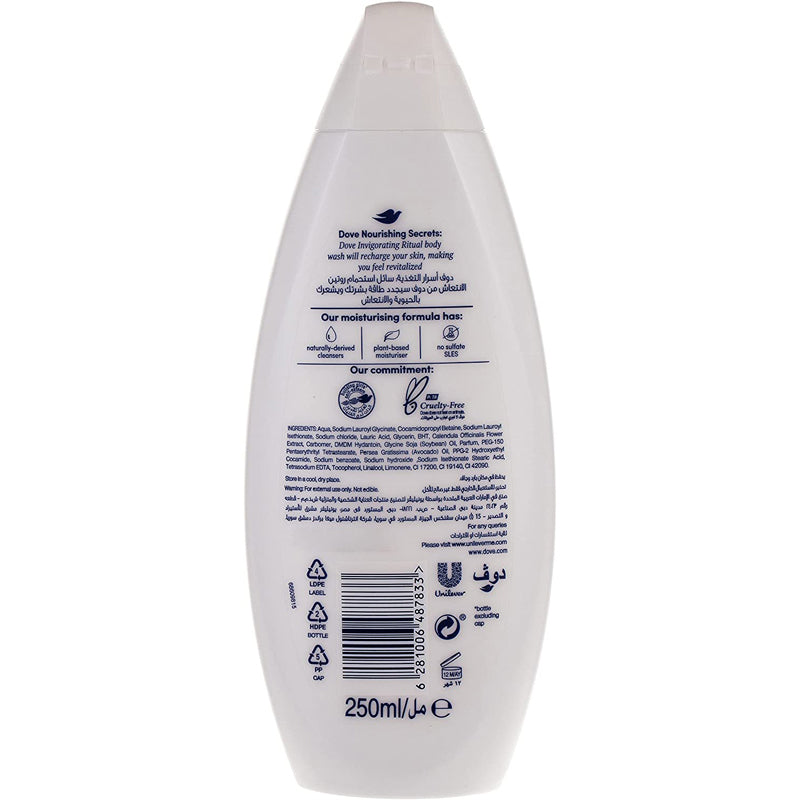 Dove Invigorating Body Wash Avocado, 250Ml