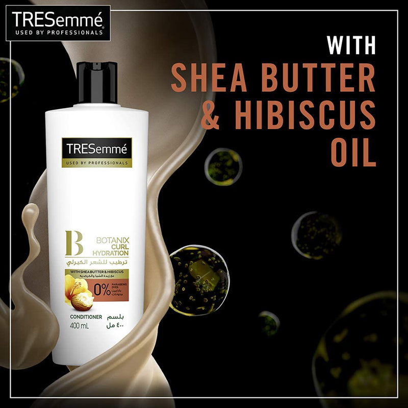 Tresemme Botanix Natural Conditioner For Curl Hydration With Shea Butter & Hibiscus, 400ML